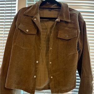 SHEIN Women’s Tan Corduroy Shirt Jacket